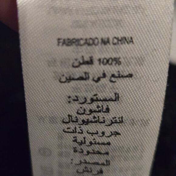 NWT French Connection Mens M Black Sweater Transfer Rib Crewneck Jumper Long - Picture 15 of 15